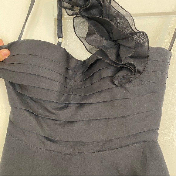 Vintage Bebe One Shoulder Mini Dress with ruffle - Picture 2 of 5